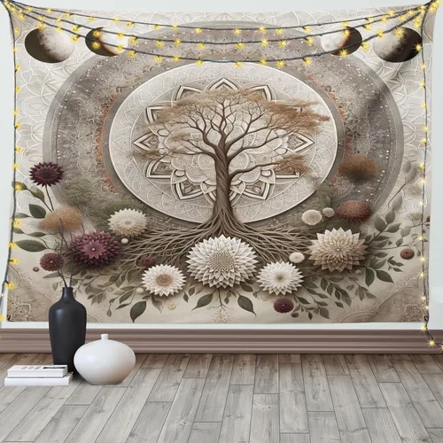 Vista 26 de Ambesonne Tapiz de arte afro, hombre negro fuerte con una corona de trazos impresión de pintura moderna, decoración de tela para colgar en la pared