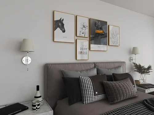 Vista 6 de Juego de 2 apliques de pared de tela a pilas, juego de lámparas de funcionamiento eléctricas, no requiere cableado, para interiores, granja, lámpara