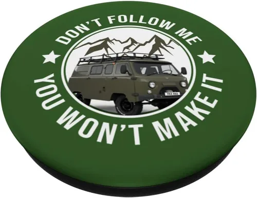 Vista 2 de Buchanka UAZ 452 Off-Road 4x4 Minivan Camping PopSockets intercambiables PopGrip