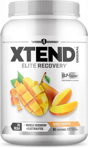 Vista 14 de Xtend Polvo Original BCAA, 7g de BCAAs y 2.5g de L-Glutamina para la Recuperación Muscular, Hidratación y Músculo Delgado, Bebida Sin Azúcar