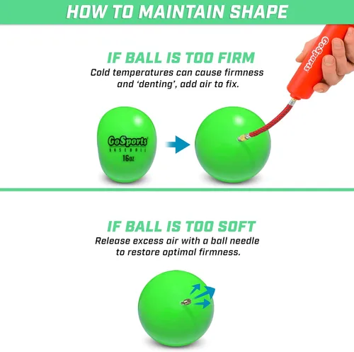 Vista 6 de GoSports Bolas de Entrenamiento con Peso - Elija Béisbol o Sóftbol - Entrenamiento de Bateo y Lanzamiento para Todos los Niveles de Habilidad
