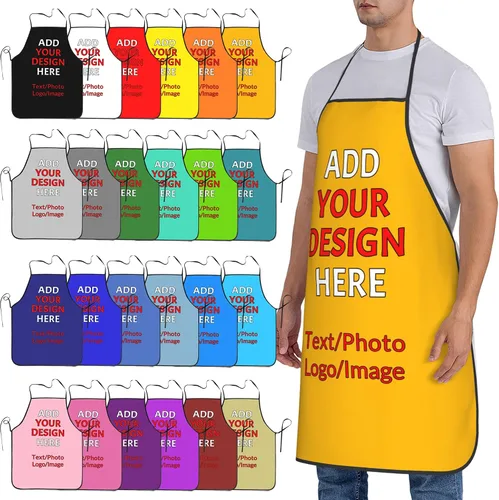 Vista 10 de Delantales personalizados con tu imagen, texto, foto, logotipo, diseña tus propios delantales para jardinería, cocina, cocina