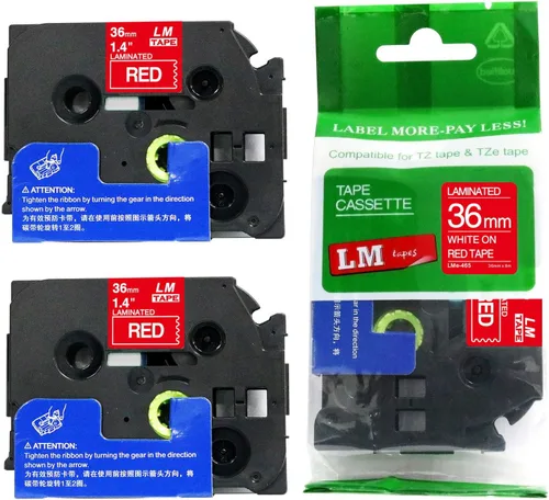 Vista 15 de 2/Pack LMe561 Premium 1.5" Black Print on Blue Label Tape, Compatible with Brother TZe-561 P-Touch Tape 36mm Laminated Replacement Label Tape.