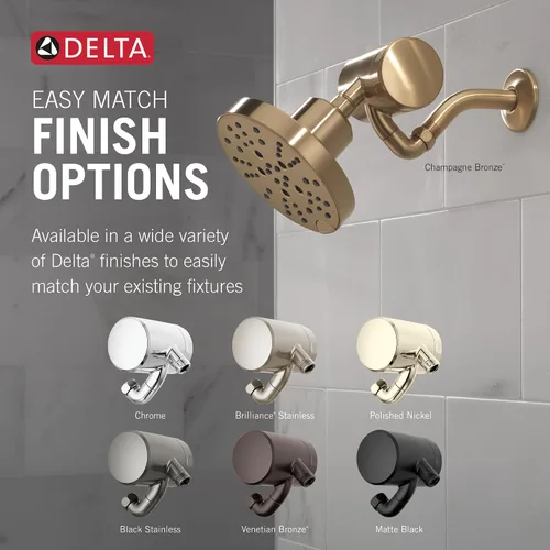 Vista 6 de Accesorio de Filtro de Ducha Premium Delta Faucet Clarifi con Filtro, Filtro de Ducha para Agua Dura, Filtro de Cabezal de Ducha, Negro Acero