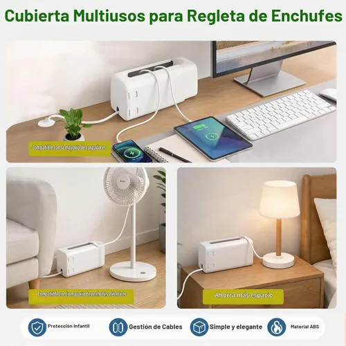 Vista 6 de Babylush Caja de cubierta de regleta a prueba de bebés, 1 paquete