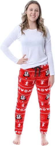 Vista 2 de Disney Mickey Mouse Juniors' Fairisle - Pantalones de pijama de felpa para dormir