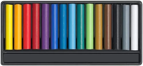 Vista 2 de Caran d'Ache Swisscolor - Juego de 15 pasteles de cera soluble en agua
