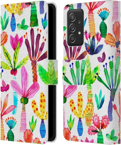Vista 65 de Head Case Designs Officially Licensed Ninola Brushstrokes Black Summer Patterns Leather Wallet Case Compatible with Samsung Galaxy A07 4G