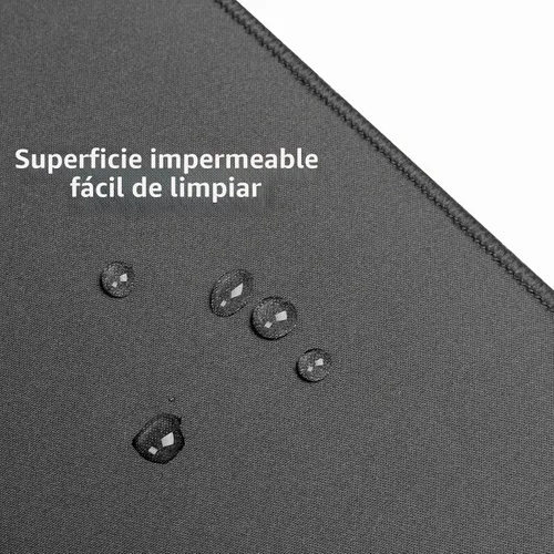 Vista 4 de Wolaile Alfombrilla de mouse grande de 36 x 17 pulgadas, impermeable y antideslizante para teclado de computadora, negro, XL
