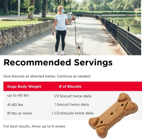 Vista 5 de Nutri-Vet Galletas de cadera y articulaciones para perros, suplemento de movilidad de razas grandes, 300 mg de glucosamina por golosina para perros