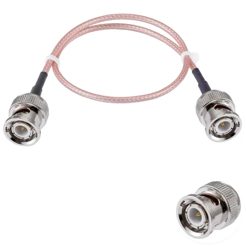 Vista 4 de Cable BNC macho a BNC macho de 50 ohmios BNC macho a macho RG316 RF Coaxial Pigtail Cable de puente de 10 pies/9.8 ft para antenas de RF Jamón Radio