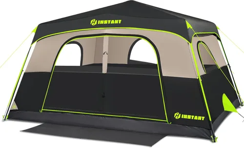 Vista 11 de 4/6/8/10 Person Instant Tent, Waterproof Pop Up Tents for Camping with Rainfly, 60 Seconds Easy Setup, Automatic Cabin Tent for Family Camping with