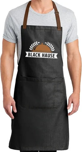 Vista 3 de NACRE APPAREL Delantal con pechera personalizado para hombres y mujeres, añade tu diseño de logotipo, diseño de foto, delantal de chef personalizado