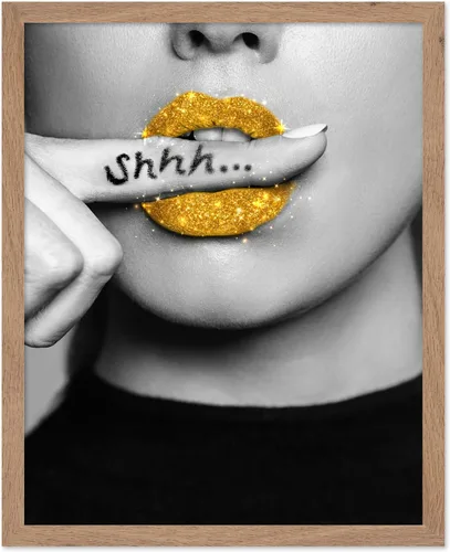 Vista 66 de Poster Master Impresión de labios dorados, póster de mordida de labio, arte moderno y minimalista, regalo bohemio para hombres y mujeres, diseño