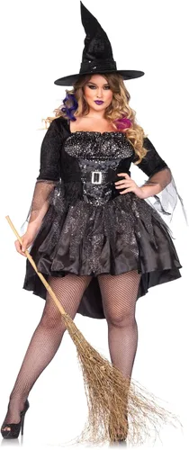 Vista 2 de Leg Avenue Disfraz dama de magia oscura talla extra para mujer