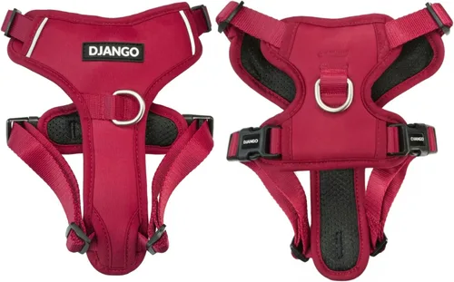 Vista 19 de DJANGO Tahoe Arnés para perro sin tirones, arnés para perros pequeños con clips delanteros y traseros para uso diario, ajustable, acolchado