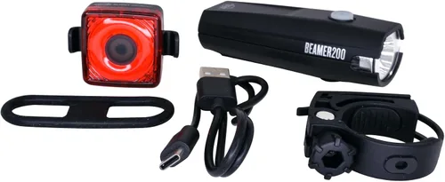 Vista 4 de Planet Bike Juego de luces cuadradas Beamer 200 y Blinky