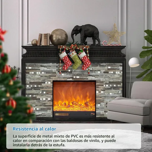 Vista 6 de Midcard 20 hojas de azulejos de pared de PVC para salpicaduras, para salpicaduras de cocina
