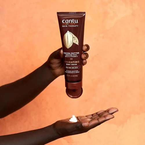Vista 7 de Cantu Therapy Crema corporal hidratante de manteca de cacao para pieles muy secas, 8.5 onzas