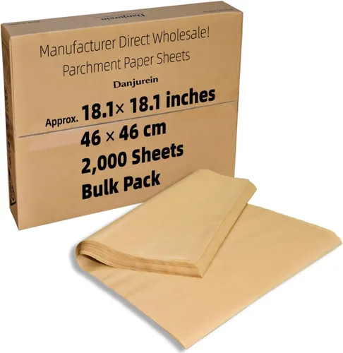 Vista 13 de Cuadrados de papel pergamino pequeños comerciales de 4 x 4 pulgadas (43,200 hojas), sin blanquear, antiadherentes, precortados, para envoltorios