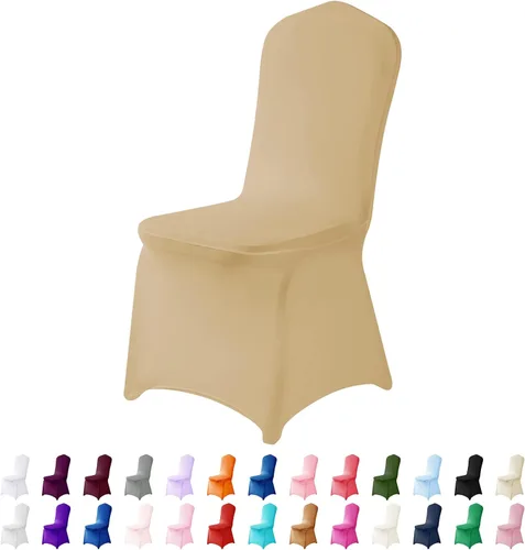 Vista 26 de Funda de elastano para silla, 12 unidades, fundas para silla, fundas para sillas de sala de estar, funda extraíble lavable y elástica para silla