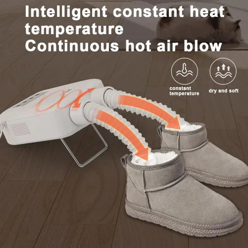 Vista 3 de KOODER Secador de botas secador de zapatos y guantes con temporizador secado rápido elimina la humedad y el olor Blanco