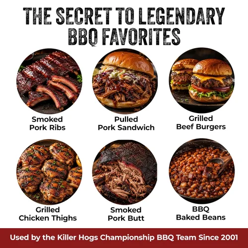 Vista 3 de Killer Hogs The BBQ Rub and Hot BBQ Rub Bundle, 2 x 16 oz