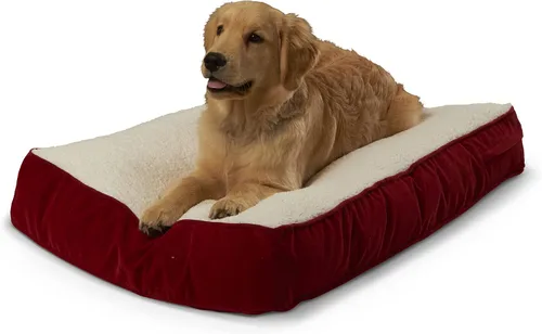 Vista 13 de South Pine Porch Buddy - Cama rectangular reversible de microfibra para perro con funda extraíble, lavable a máquina, cacao, extra pequeña
