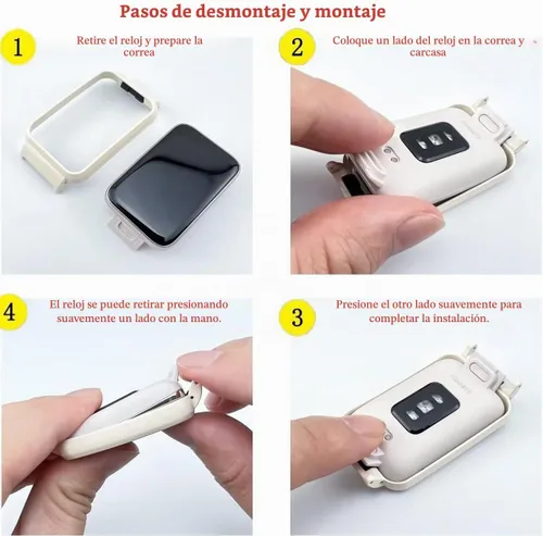Vista 6 de Correa compatible con Xiaomi Redmi Smart Band Pro, Redmi Smart Band Pro de acero inoxidable, correas de repuesto de metal, accesorios para Xiaomi