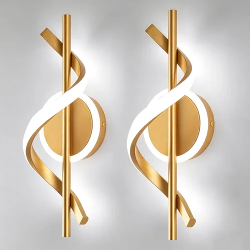 Vista 14 de EIDISUNY Apliques LED de pared para interiores, luces LED de montaje en pared de 12 W, lámpara de pared moderna en espiral, lámpara de pared de 3000