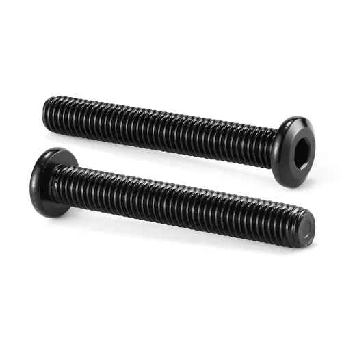 Vista 12 de M5 x 6mm 10Pcs Tornillos de cabeza plana con casquillo hexagonal, 304 Acero inoxidable 18-8, rosca completa, óxido negro de SG TZH