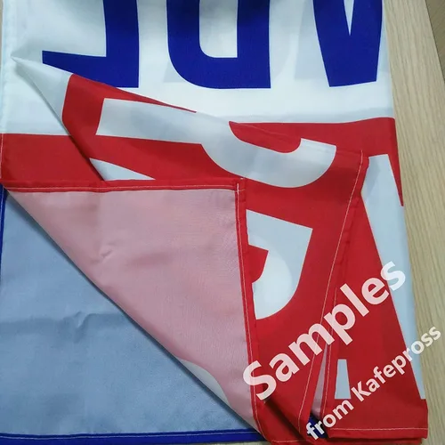 Vista 4 de Bandera Personalizada de 2 x 3 Pies para Interiores y Exteriores Diseño Personalizado Bandera de Foto Texto o Logo Fiesta Universidad Habitación