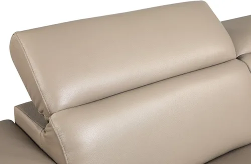 Vista 10 de Blackjack Furniture Usry - Sofá tapizado de piel italiana, color caqui