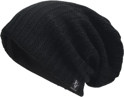 Vista 23 de VECRY Gorro de punto holgado para hombre, diseño de cráneo, largo y holgado, hip-hop, para invierno y verano, B305 B305-negro