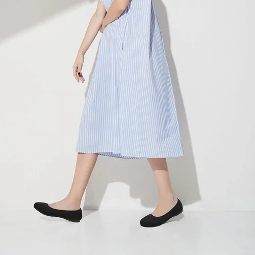 Vista 7 de MIXIN Zapatos de vestir planos para mujer, zapatos de vestir de punto para la oficinatrabajo, zapatos de vestir de punta redonda para caminar