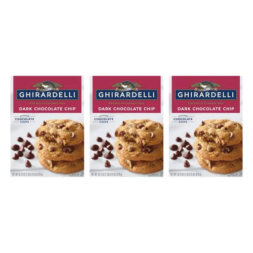 Vista 13 de Ghirardelli Brownie & Cookie Mix Variety Pack – Dark Chocolate Chip Cookie Mix (16.75 oz) & Salted Caramel Brownie Mix (16 oz), 2 Count