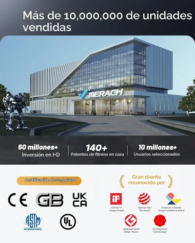 Vista 9 de MERACH Bicicleta Reclinable Estática para el Hogar con Bluetooth Inteligente y Aplicación Exclusiva para Bicicletas de Ejercicio, LCD, Manillar