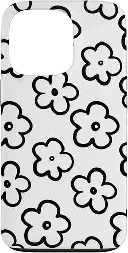 Vista 10 de Funda para iPhone 11 Pro Max con diseño de flores silvestres en blanco y negro