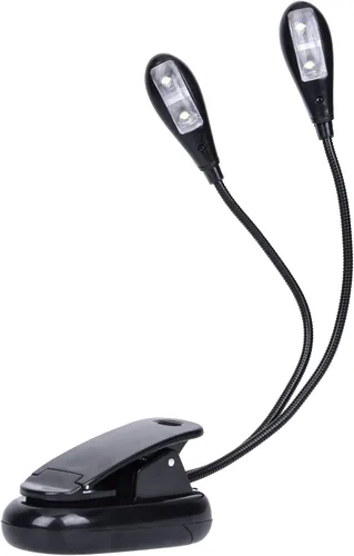 Vista 9 de Luz de soporte de música, paquete de 1/2/4/10 luces LED de libro, funciona con batería USB y AAA, lámpara de lectura en la cama, 4 niveles