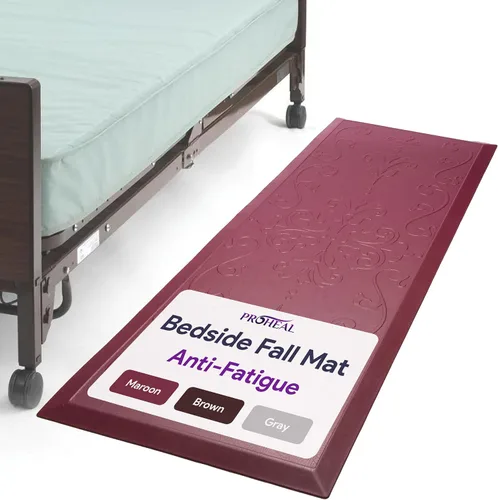 Vista 10 de ProHeal Tapete de otoño para ancianos, tapete antideslizante para personas mayores, prevención de caídas de seguridad en la mesita de noche, Marrón