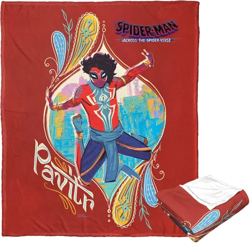 Vista 2 de Northwest Spider-Man - Manta de seda táctil, 50 x 60 pulgadas, color pavtir