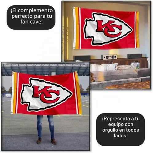 Vista 5 de Kansas City Chiefs KC - Bandera grande de 3 x 5