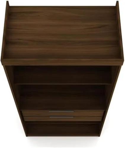 Vista 7 de Juego de armario modular abierto contemporáneo de 3 piezas de madera en marrón