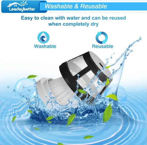 Vista 5 de Leadaybetter 29869 Filtros compatibles con Bissell AeroSlim 29869 29861 29867 29868 29866 2986 29864 2986T 29863, paquete de 4 repuestos de filtro