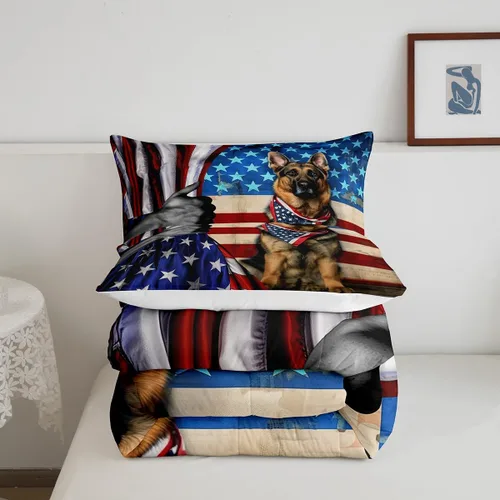Vista 7 de Castle Fairy - Juego de funda de edredón con bandera estadounidense tamaño King, ropa de cama para niñas y adolescentes, funda de edredón con Multi