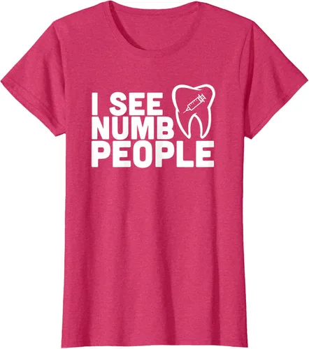 Vista 7 de I see Numb People - Camiseta de regalo para dentista dental, Negro, S