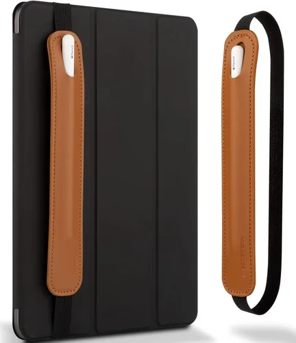 Vista 14 de Goospery Soporte para lápices compatible con Apple Pencil (1ª y 2ª generación) Funda de piel sintética, accesorios de bolsillo, banda elástica, Negro