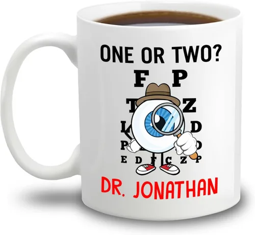 Vista 12 de Taza de café personalizada para oftalmólogo con texto en inglés "Thank You For Being An Awesome Oftalmologist", taza de café personalizada