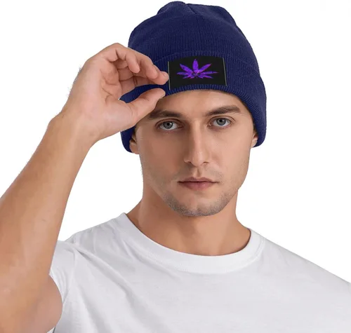 Vista 7 de Weed Leaf Cannabis Marihuana 420 Pot Stoner Beanie Sombreros Cálidos Sombrero de Punto Sombrero Cráneo Gorra Ligera de Seto Sombrero de Punto
