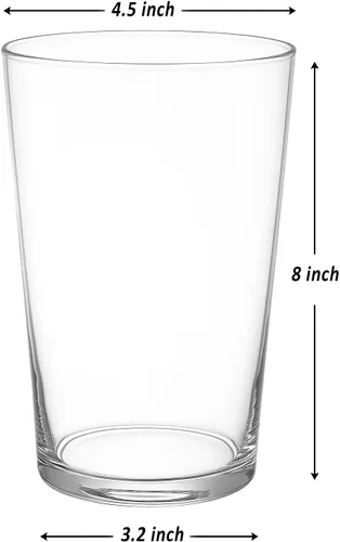 Vista 2 de CYS EXCEL Florero cilíndrico de vidrio transparente de 8 pulgadas con apertura de 4.5 pulgadas, elegante centro de mesa para bodas, eventos